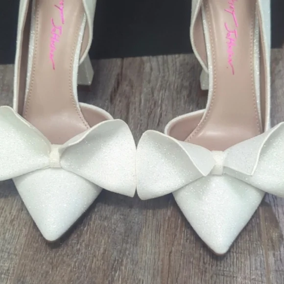 Betsey Johnson Nobble Sparkle Glitter Pumps Womens Size 7 - Picture 5 of 14
